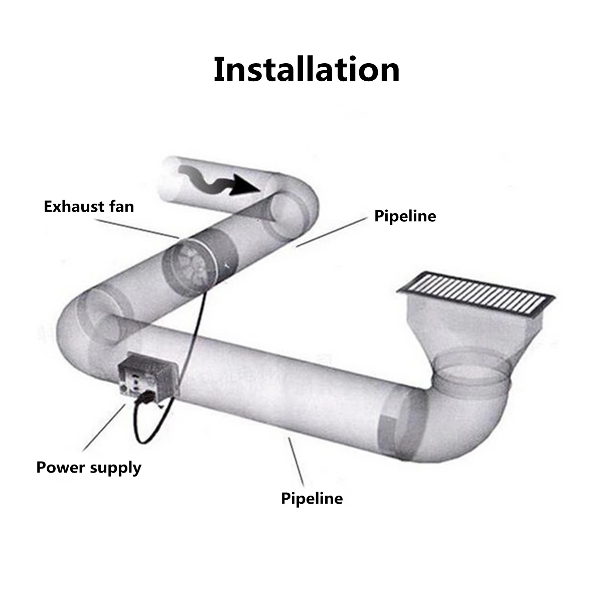 4 ''100CFM воздуховод вентилятор низкий уровень шума встроенный усилитель вентилятор для кухни ванной комнаты, для выращивания комнаты вентиляции 12 Вт 2600 об/мин
