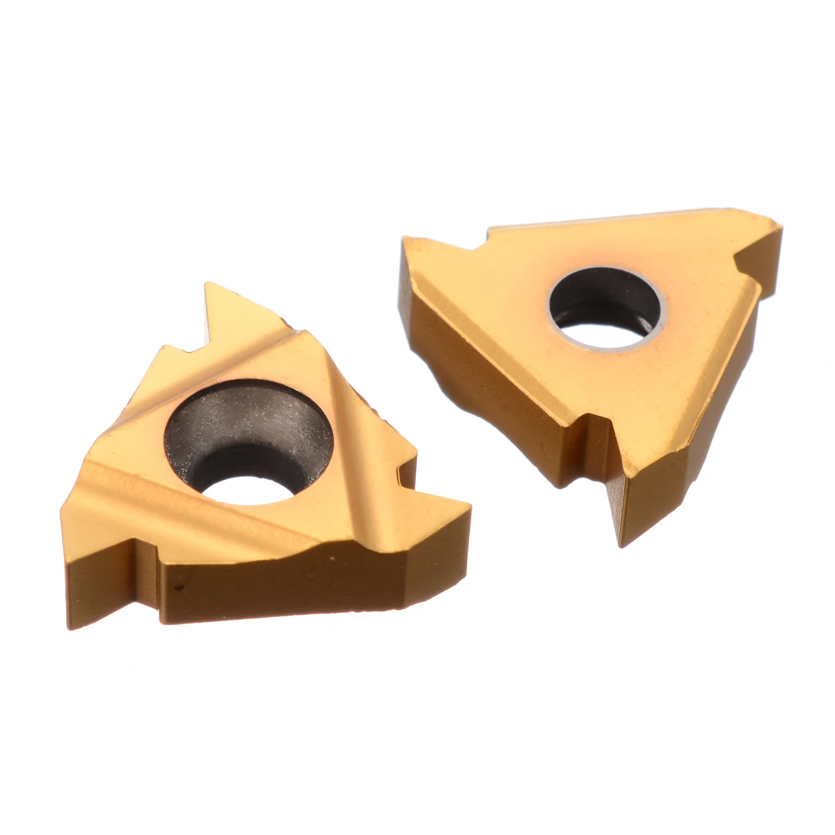 10pcs Golden 16IR AG60 Carbide Insert Blade Metal Turning Tool Lathe Tool CNC Parts Turning Blade Cutter