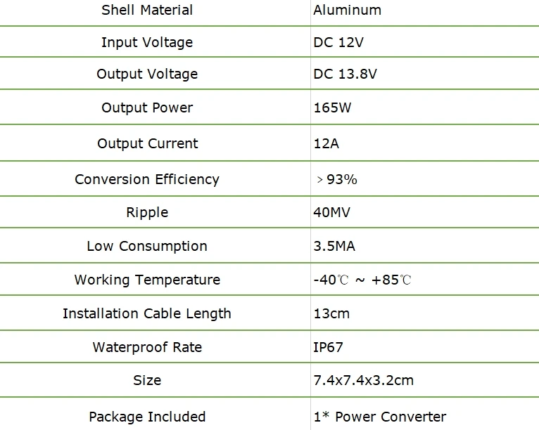 XINWEI DC 12 V повышающий до DC 13,8 V 12A 165 W Конвертер алюминиевые регуляторы напряжения Стабилизаторы Электростатическая сумка для монитора и т. д