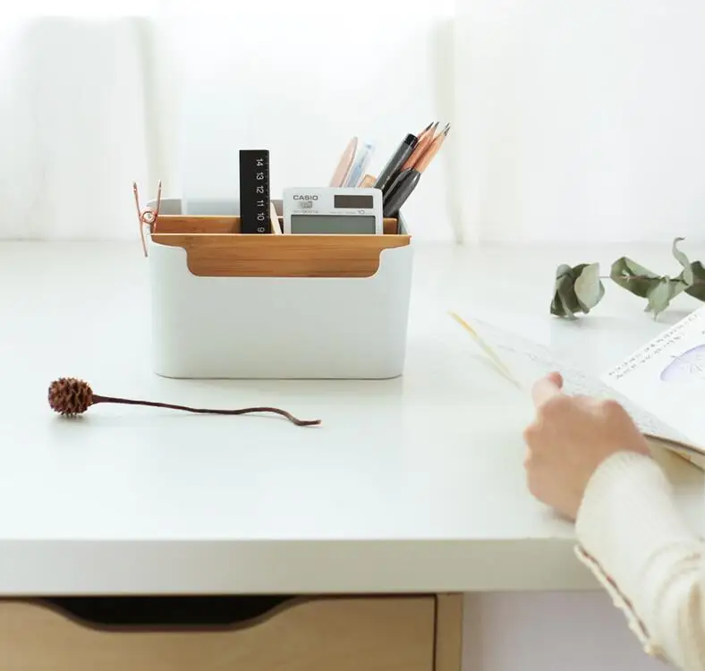 Youpin Wood BOX Detachable Organiser Box Bathroom Cosmetic Storage Box Wood ABS Case For Smart Home