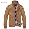 DIMUSI Mens Jackets Spring Autumn Casual Coats Solid Color Mens Sportswear Stand Collar Slim Jackets Male Bomber Jackets 4XL ► Photo 1/6
