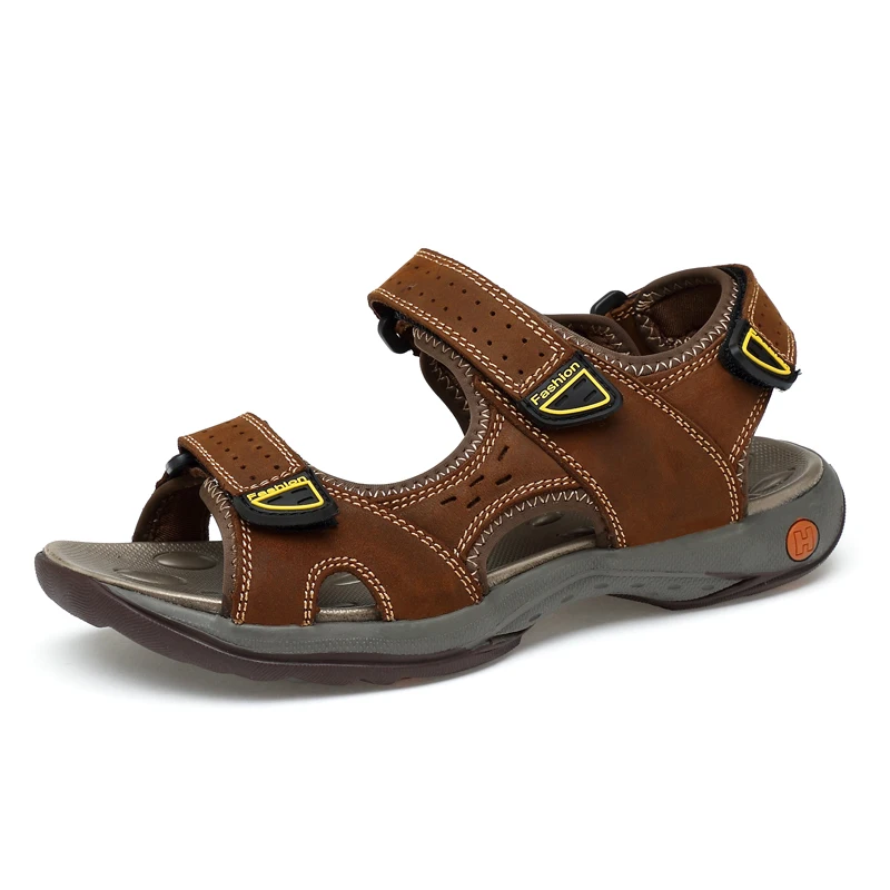 36 Sapatos De Moda Artesanal Grãos Homens Couro 47 Marrom Cheia Sandálias Hecrafted cáqui Cx6018 Verão 2018 wqaXACP