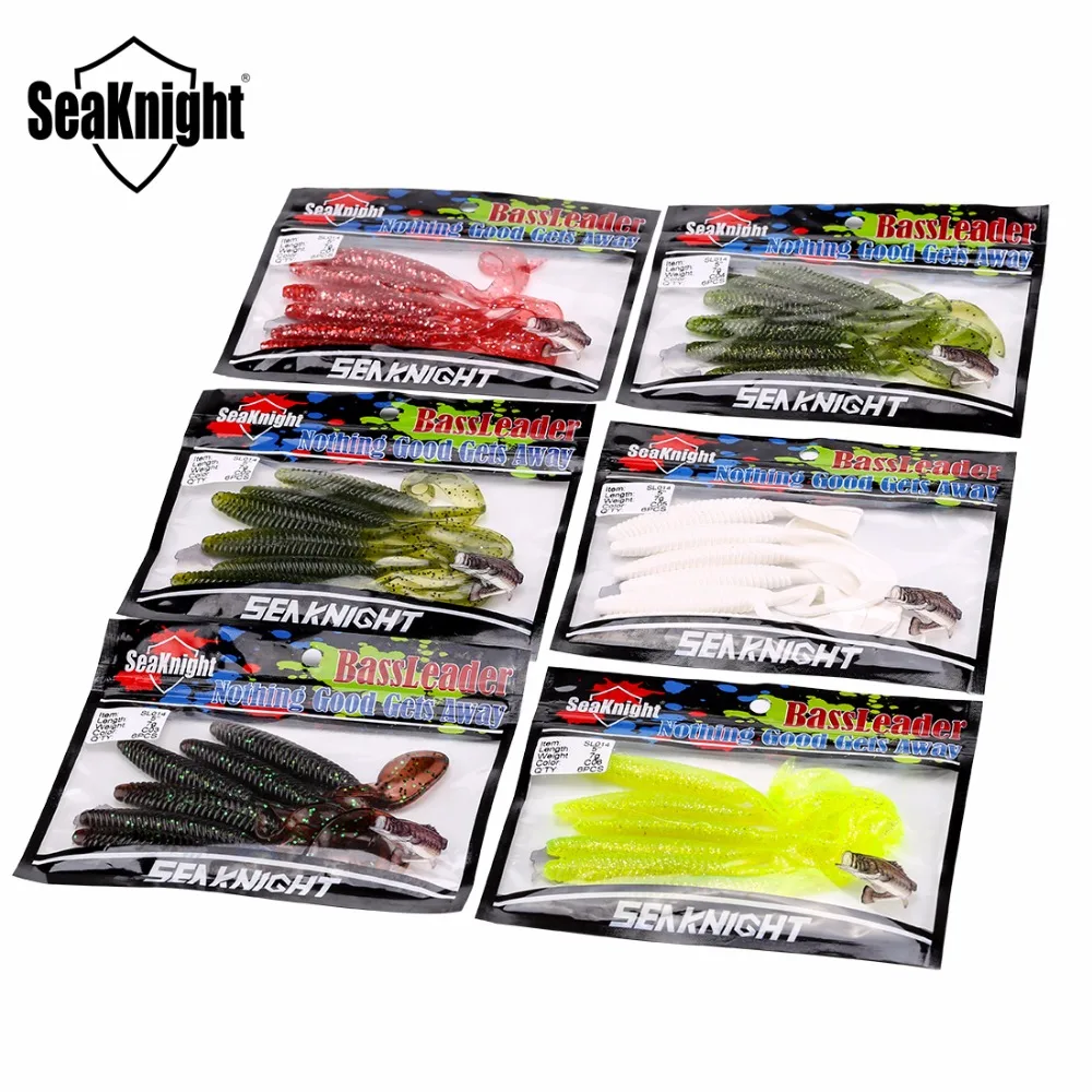 SeaKnight, Мягкая приманка SL014, 7 г, 127 мм, 13 см, 5 дюймов, 6 шт., искусственная приманка, силиконовая приманка, один длинный хвост, червь, морская/Пресноводная приманка для рыбалки