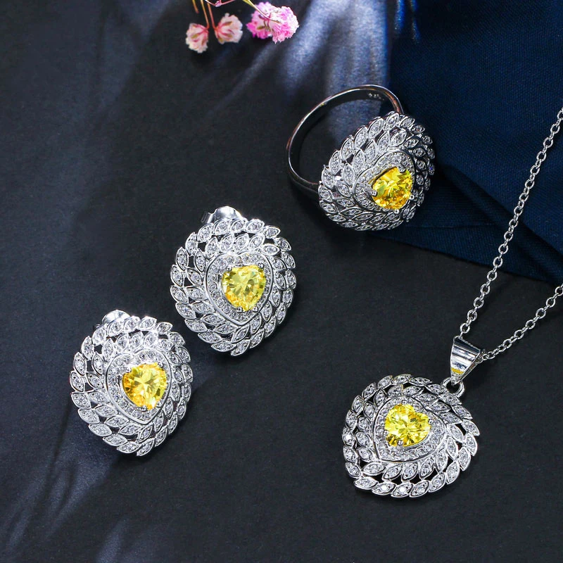 Heart 3 Piece Jewelry Set 5