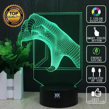 Коготь дракона 3D лампа собака улитки Кобра лампа «Жираф» светодиодный ночник USB свет детский подарок на день рождения сюрприз Хуэй Юань бренд