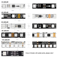 WS2811 RGB Led Strip Light 5050 SMD Addressable 30 48 60 96 144 LEDs External 1 IC Control 3 Leds Bright Normal Led Lights DC12V - Image 2