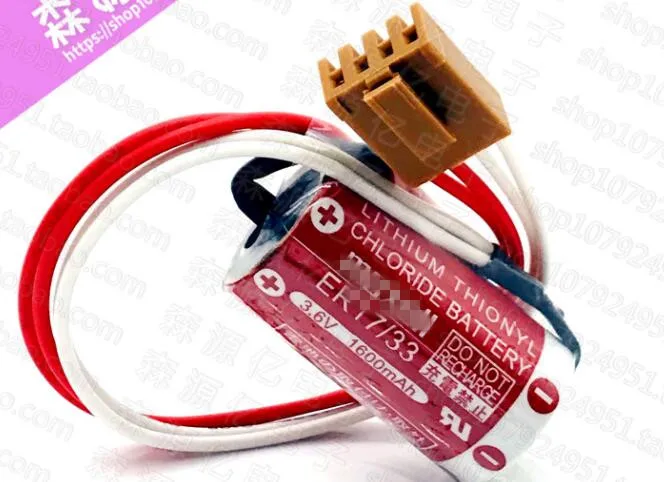 2 шт. ~ 10 ER17/33 3 6 В 17330 PLC цифровая литиевая батарея с разъемом 2/3A A6BAT MR-BAT | Электроника