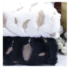 Взрывная модель PV бархат горячий кролик ворсистый горячий серебряный перо лист цветок ткань