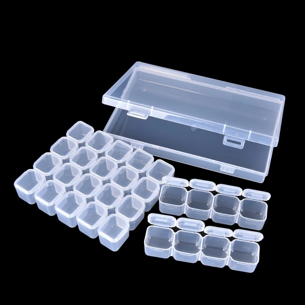 Clear-Plastic-28-Slots-Empty-Storage-Box-Nail-Art-Rhinestone-showing-shelf-Tools-Jewelry-Beads-Display (1)