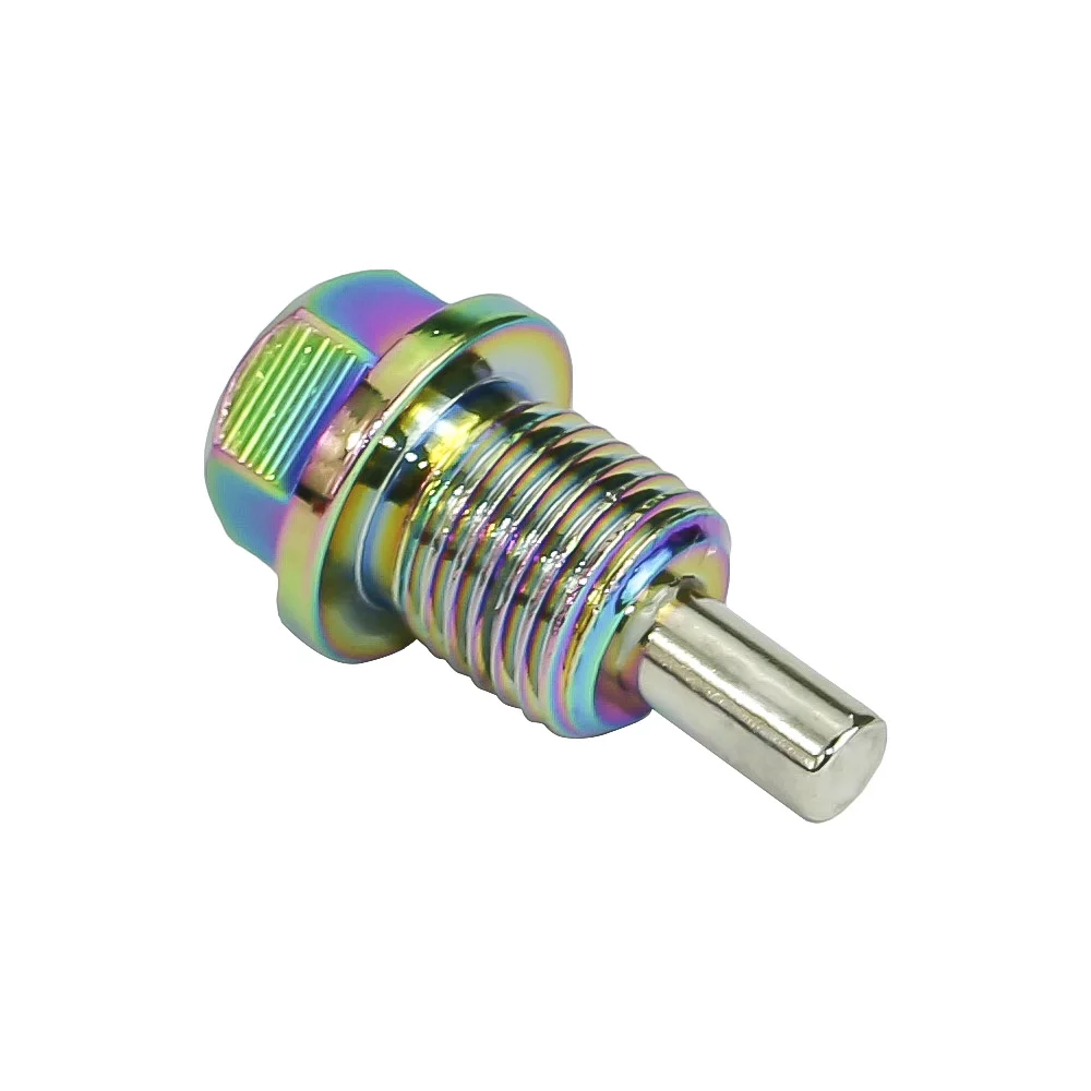 M12 m14 m16 m20 * 1.5 / 1.25 neo chrome alumínio magnético óleo dreno parafuso cárter de óleo de drenagem plugue de drenagem porca de óleo magnético-3