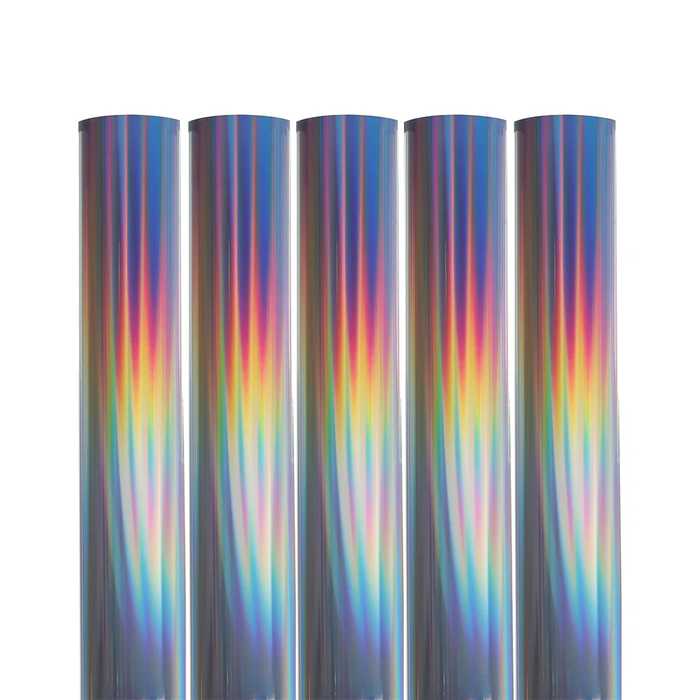 

50x30cm Laser Holographic Heat Transfer Rainbow Laser Vinyl film for T-shirts,Party Clothing iron on for htv T-shirts DIY