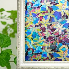 30/45/60*100 см без клея утолщенной синий магнолии для матирования оконного стекла пленкой, пятнистый, статический пищевой фольги окно конфиденциальности наклейки