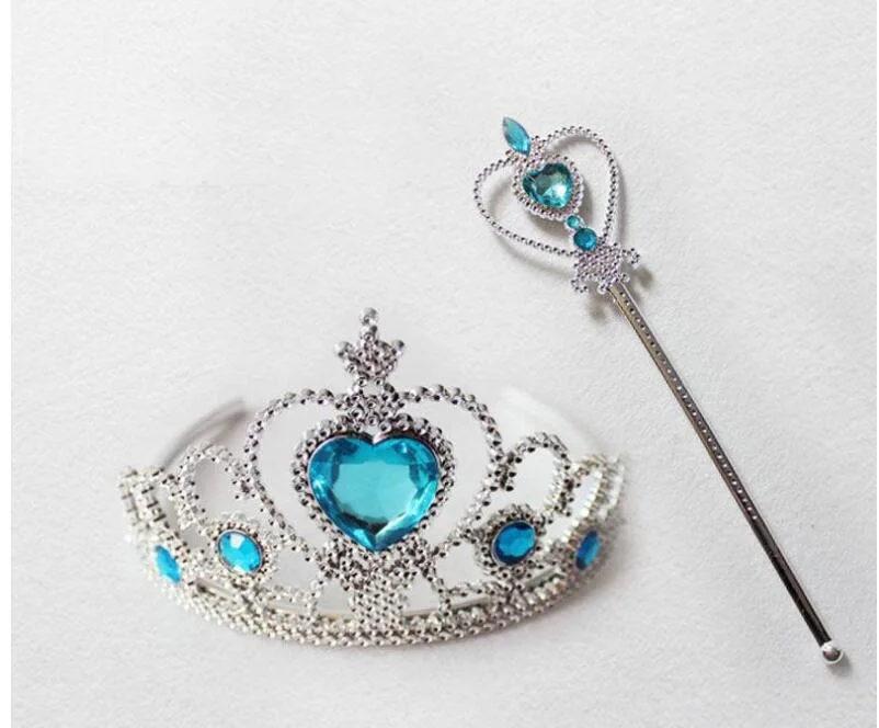 

Princess Crown Hairbands For Girls Birthday Gift Children Hair Clip Magic Wand Sets Princess Baby Satin Costume Bow Gloves
