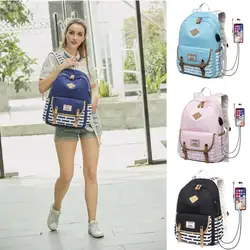 2019 новый стиль Модный usb зарядный порт рюкзак для мужчин и женщин рюкзак из холщовой ткани школьный хит продаж рюкзак