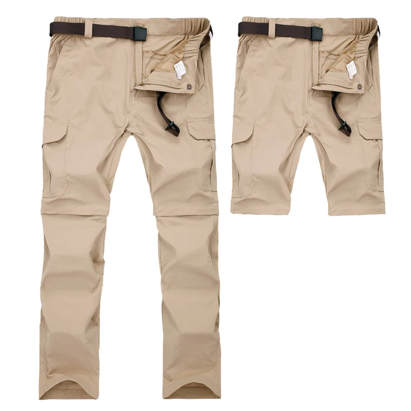 Летние быстросохнущие брюки карго, мужские военные съемные дышащие мужские брюки размера плюс 7XL, съемные водонепроницаемые тактические брюки