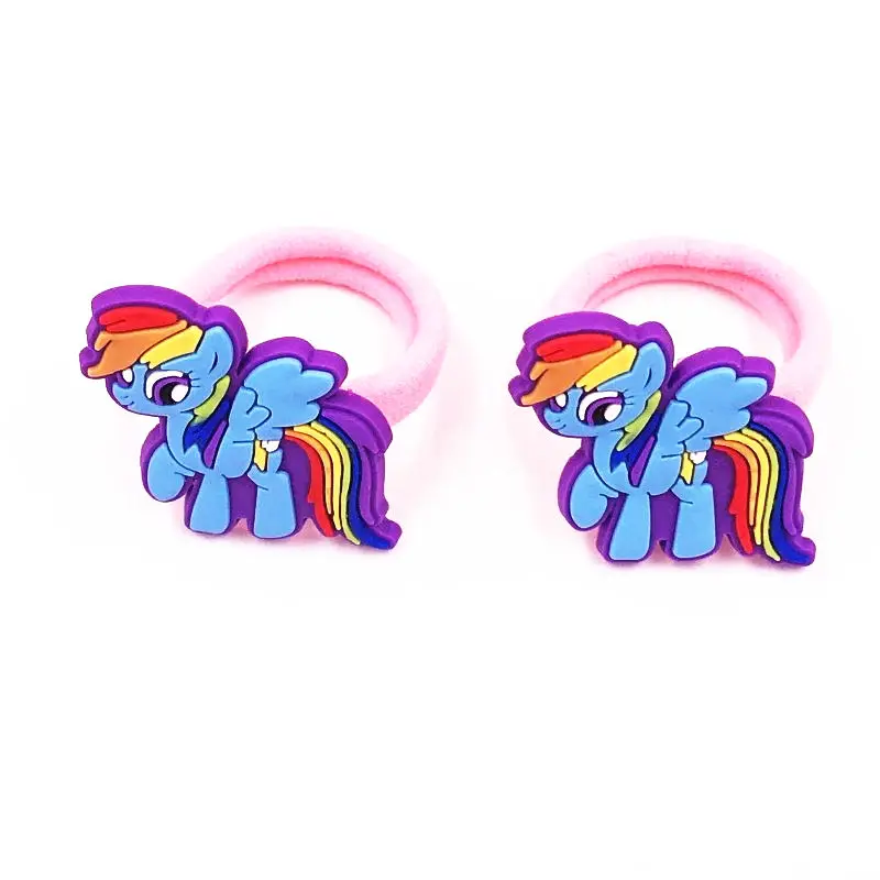 4 шт. заколки для волос My Little Baoli Poni Horse Rainbow Tail аксессуары девочек эластичные
