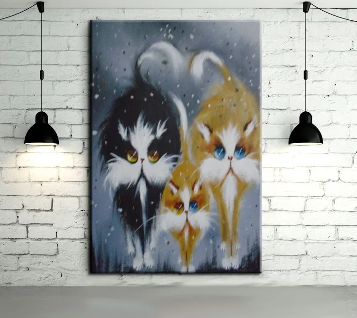 Animal Cats Oil Painting