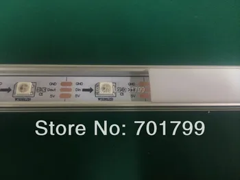 

1m DC5V WS2812B LED rigid bar,32pixels/m;with milky cover