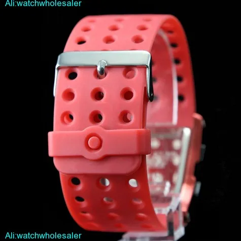DW330A Red Watchcase Chronograph Date BackLight Red Bezel Boy Girl Digital Watch