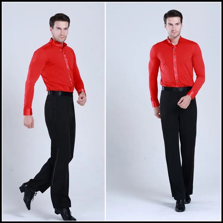 DB23596 mens latin dance shirt-14