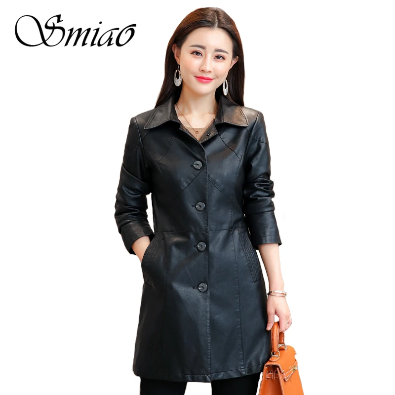 Aliexpress.com : Buy Smiao PU Faux Leather Outwear Winter