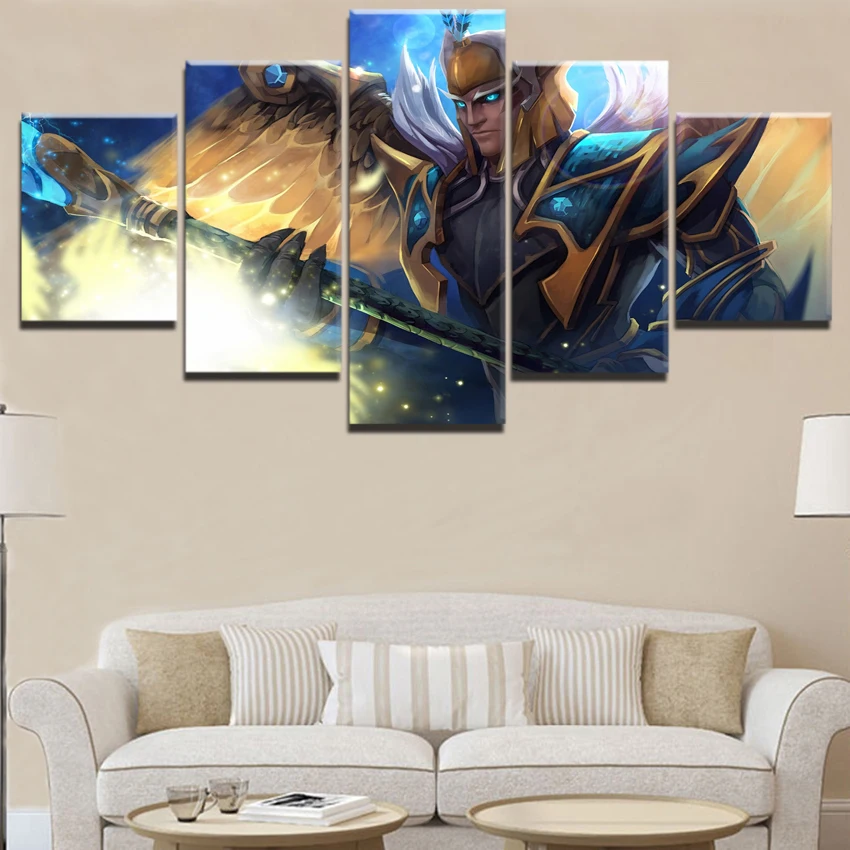 Modern Home Wall Art Modular Framework Pictures Decorative HD Printed 5 Pieces DotA 2 Skywrath Mage