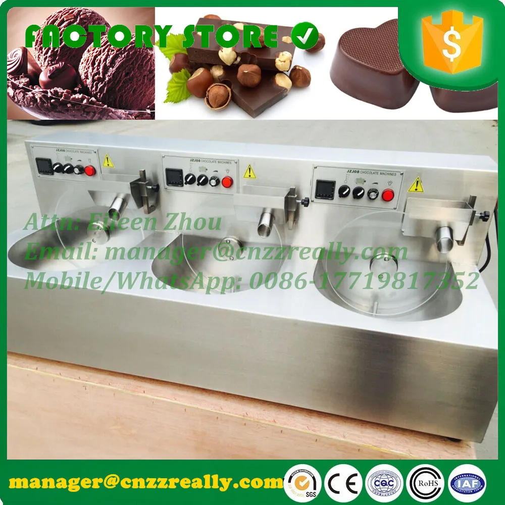 24 кг 220V 50Hz вольтаж customized3 танки коммерческих растопление шоколада горшок машина для нанесения шоколадной глазури темперометр для шоколадной массы