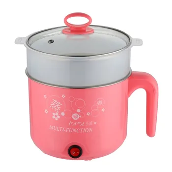 

450W 1.8L Multifunction Stainless Steel Electric Cooker with Steamer Hot Pot Noodles Pots Rice Cooker Steamed Eggs Pan Soup Pots
