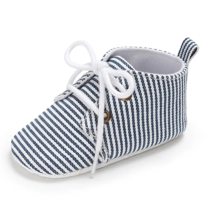Infantil Демисезонный детская обувь Striped Lace-Up Дети Мальчики Девочки Первые модные спортивные кроссовки детская обувь