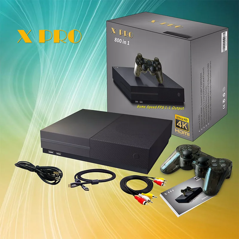 X Pro HD 64 битная игровая консоль 4K HDMI выход семейный ТВ игровой плеер с 800 играми
