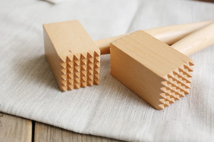 Молоток для мяса из цельного дерева домашний молоток размягчители мяса Pounder Kitchedware Beefsteak Hammer из бука