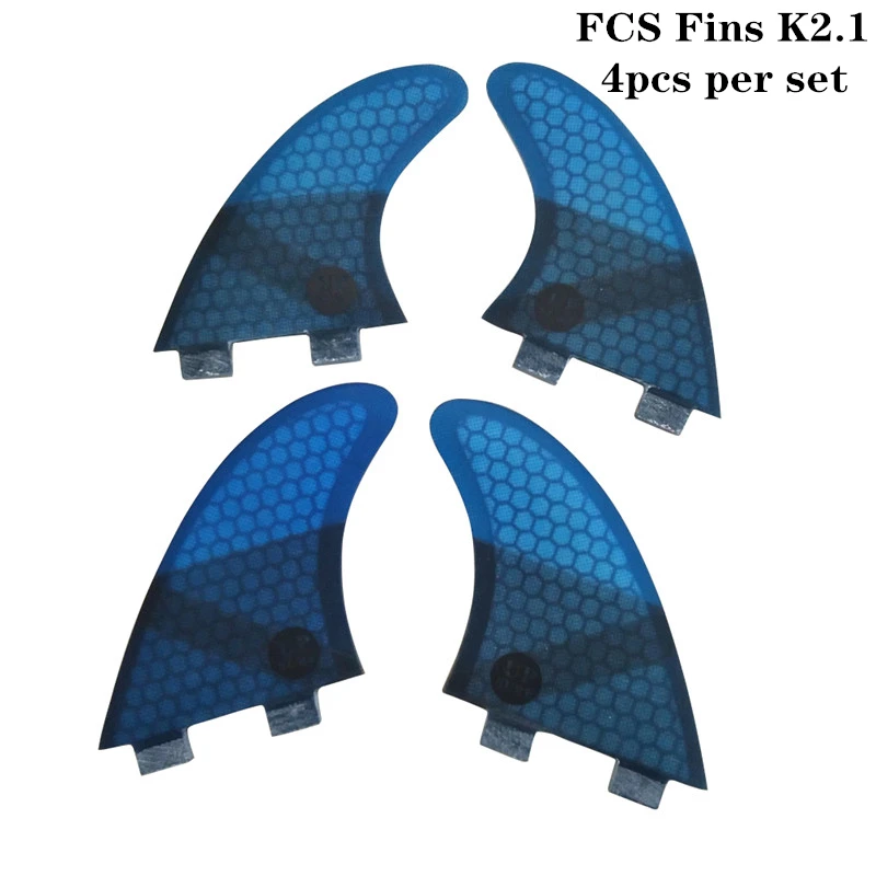 

Surf FCS Fins K2.1 Honeycomb Fibre Surfboard Fin 4 Pieces in Per Set Quilhas pranchas de Blue Colors Available