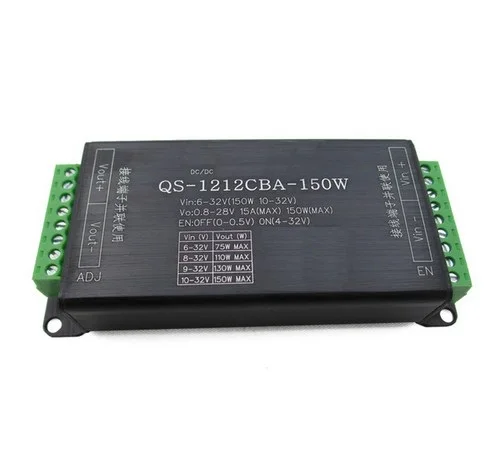 QS-1212CBA-150W DC-DC Авто Повысьте понижающий преобразователь 6-32 В до 0,8-28 В 150 Вт 15A Питание