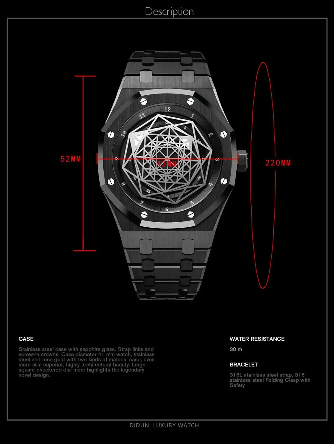 Мужские Роскошные брендовые автоматические механические часы мужские деловые