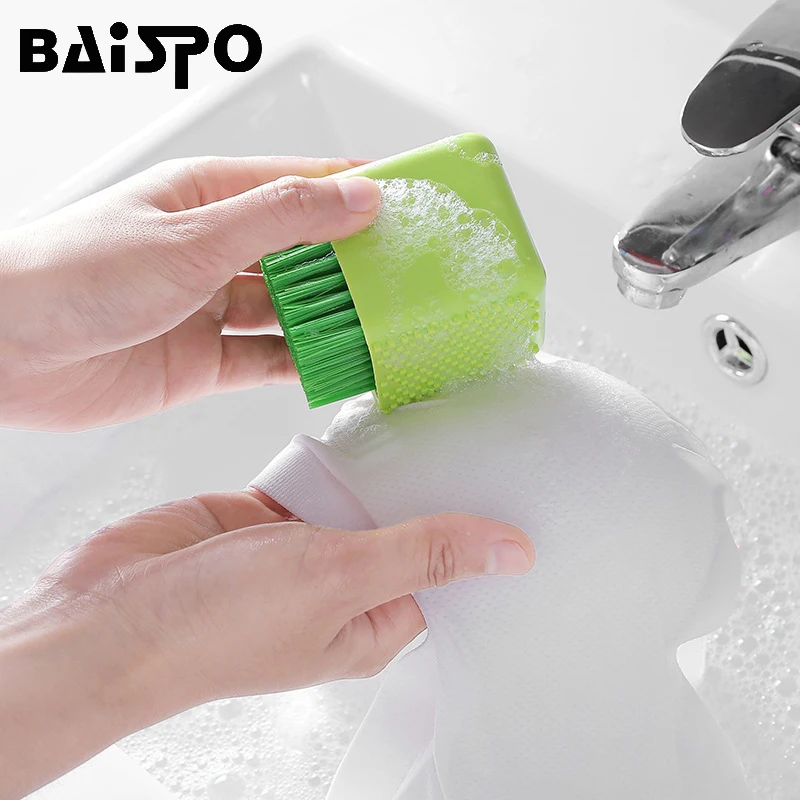 

BAISPO Potted Multi-use Household Laundry Brush Clothes Bras Underwear Shoes Washing Silicone Clean Brush Kitchen Cleaning Tool
