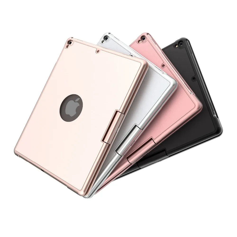 Вращающаяся на 360 градусов Bluetooth клавиатура 7 цветов Чехол с подсветкой для Apple iPad 9