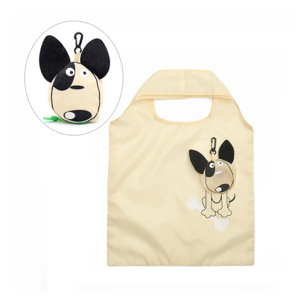 Drawstring Складной Милый щенок собаки Бакалея сумка для хранения Пряжка крюк