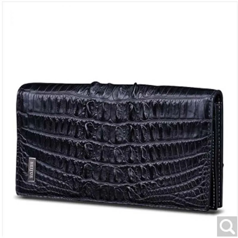 

Beijue Crocodile leather man wallet crocodile leather large suit bag multifunctional wallet purse elegant Blue
