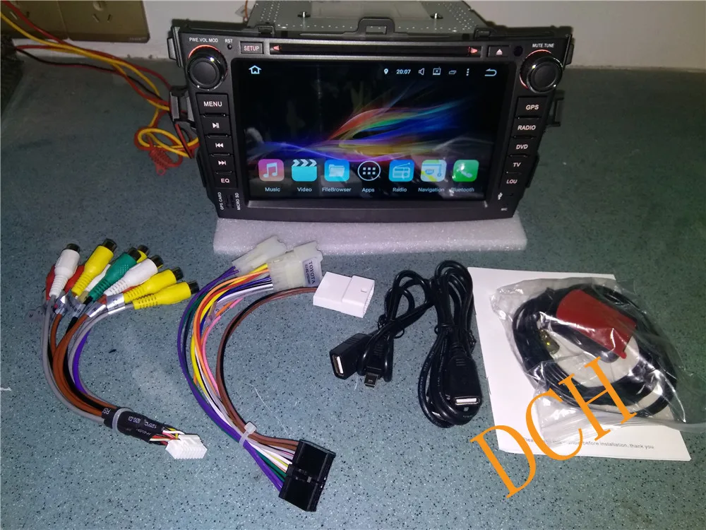 Perfect 8" 2 Din Octa Core 4GB RAM 32GB Android 8.0 7.1 6.0 Car DVD GPS For Toyota Corolla 2007 2008 2009 2010 2011 5