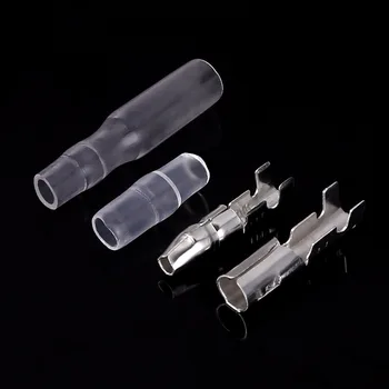 

50 Sets 4mm Male & Female Wire Bullet Crimp Connectors Terminal Waterproof Jacket With Insulation Sheath For Car Auto Motorcycle