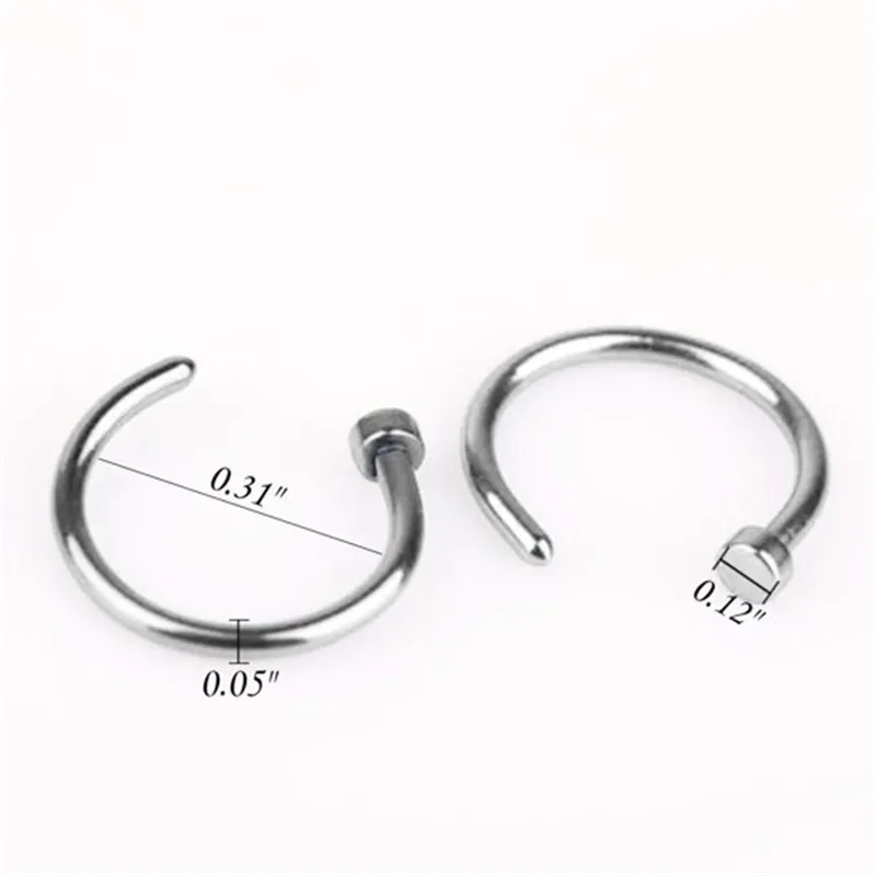 PINKSEE 1 пара милые гипоаллергенные стальные носовые кольца шпильки носовые кольца украшения для ушного пирсинга