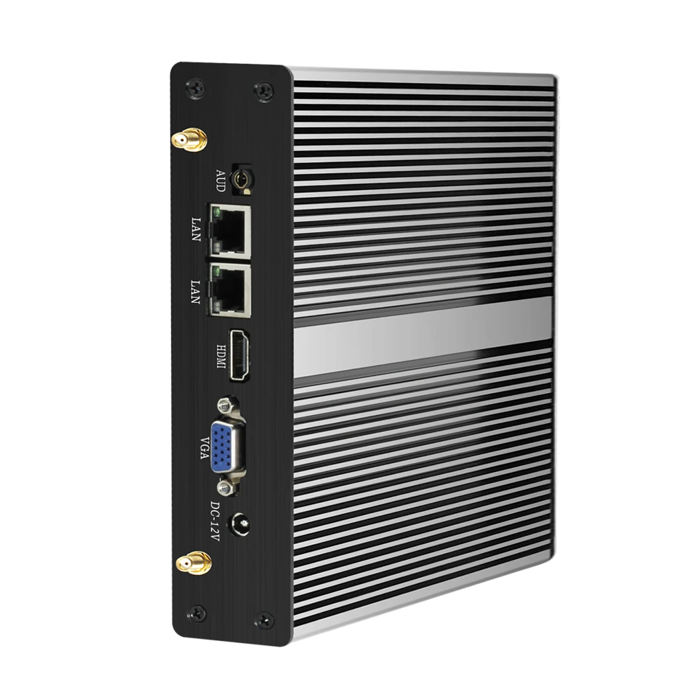 Мини ПК Intel Celeron J1800 J1900 Windows 10 Linux 300M WiFi Gigabit Ethernet 2* RS232 HDMI VGA 4* USB безвентиляторный промышленный компьютер