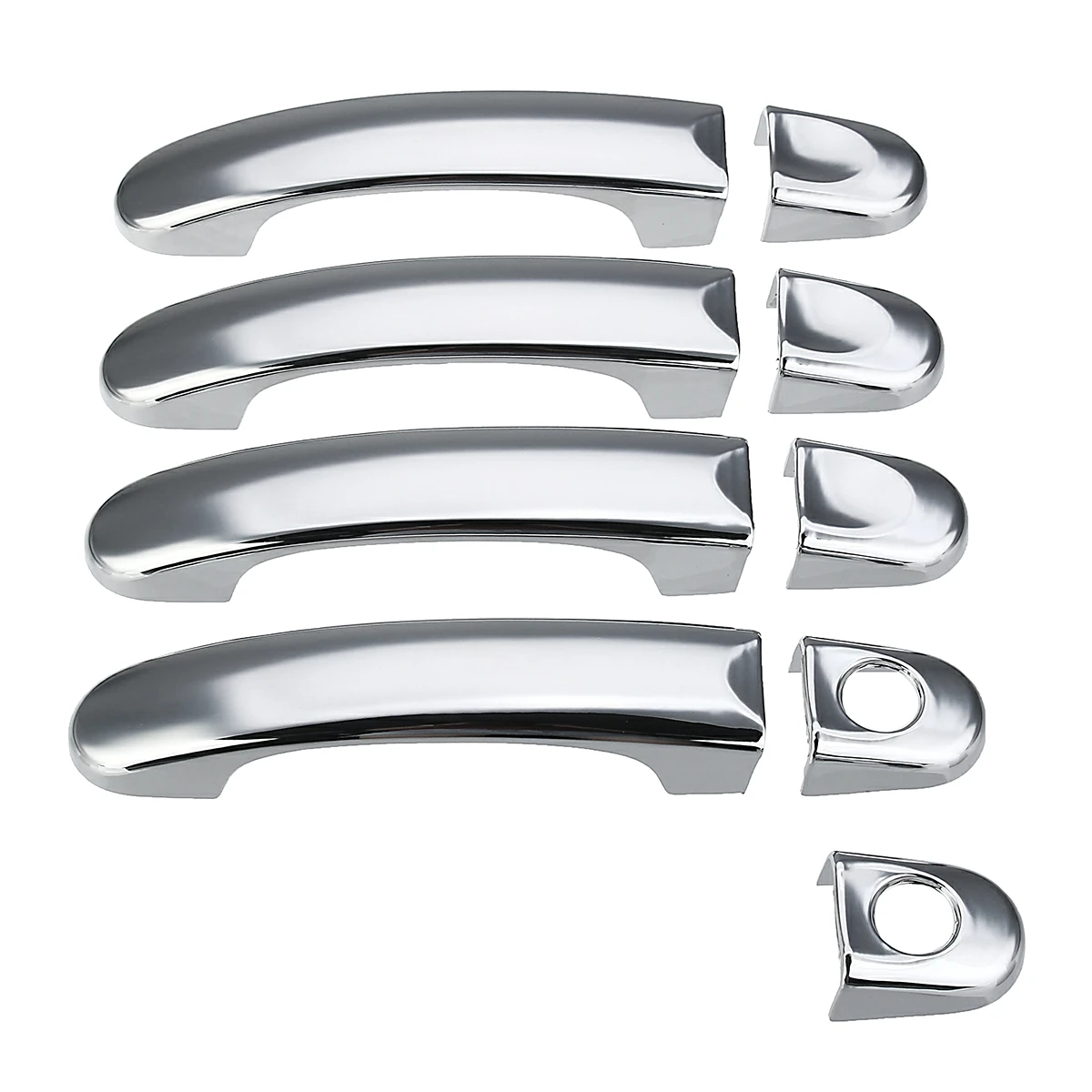 9pcs 4 Door CHROME 8 различных стилей 1 комплект дверные ручки крышки Накладка для VW TRANSPORTER для T5 2003 2004- для T6-up для CADDY VAN 2004 - Цвет: 9pcs 4 Door CHROME