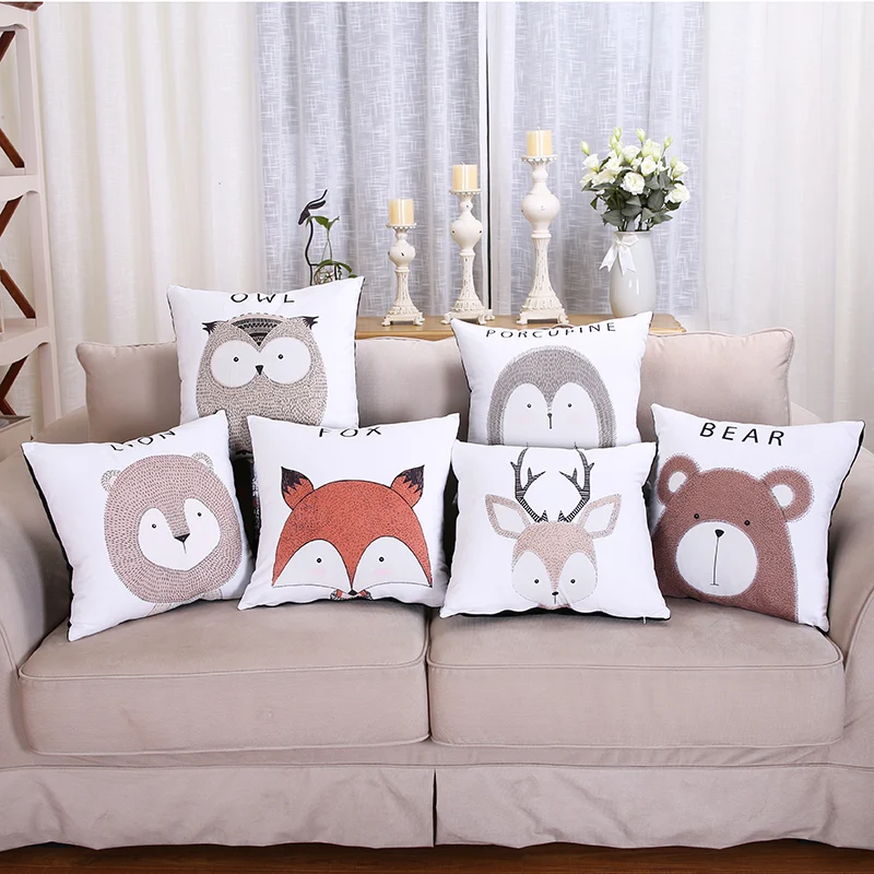 Home Decor Children Cute Seat Cushion/Back Cushion Plush Cartoon Pillow