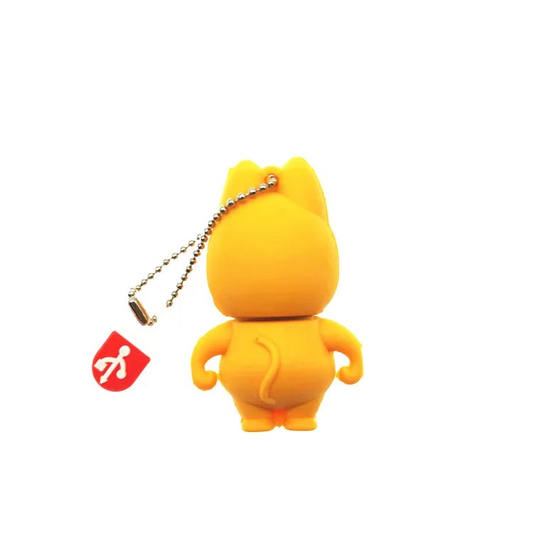 Cartoon Mini Garfield Cat USB 2.0 Flash Drive 4GB 8GB 16GB 32GB 64GB Portable Key USB Memory Stick Pendrive External Storage