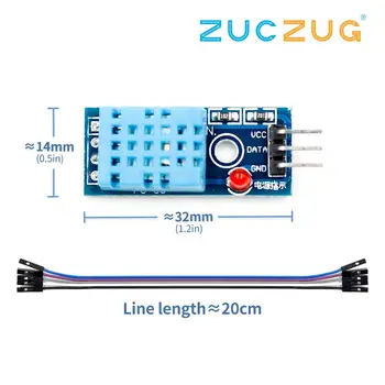 

DHT11 Temperature Relative Humidity Sensor Module with Cable
