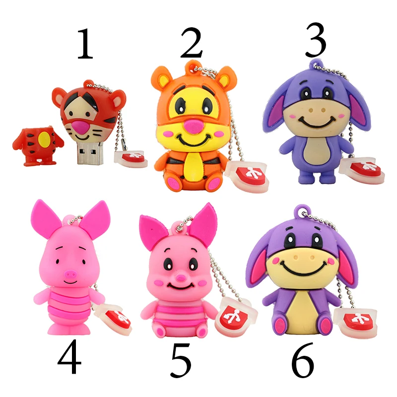 Pen font b Drive b font New Cartoon Little Donkey Tiger Pig font b USB b