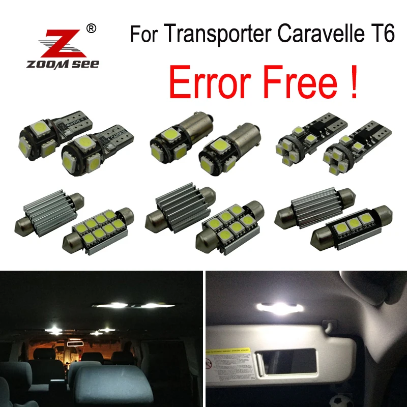

20pcs LED Interior reading dome Lights bulb Kit for Volkswagen Accessories for Transporter Caravelle MK6 T6 (2016-2018)