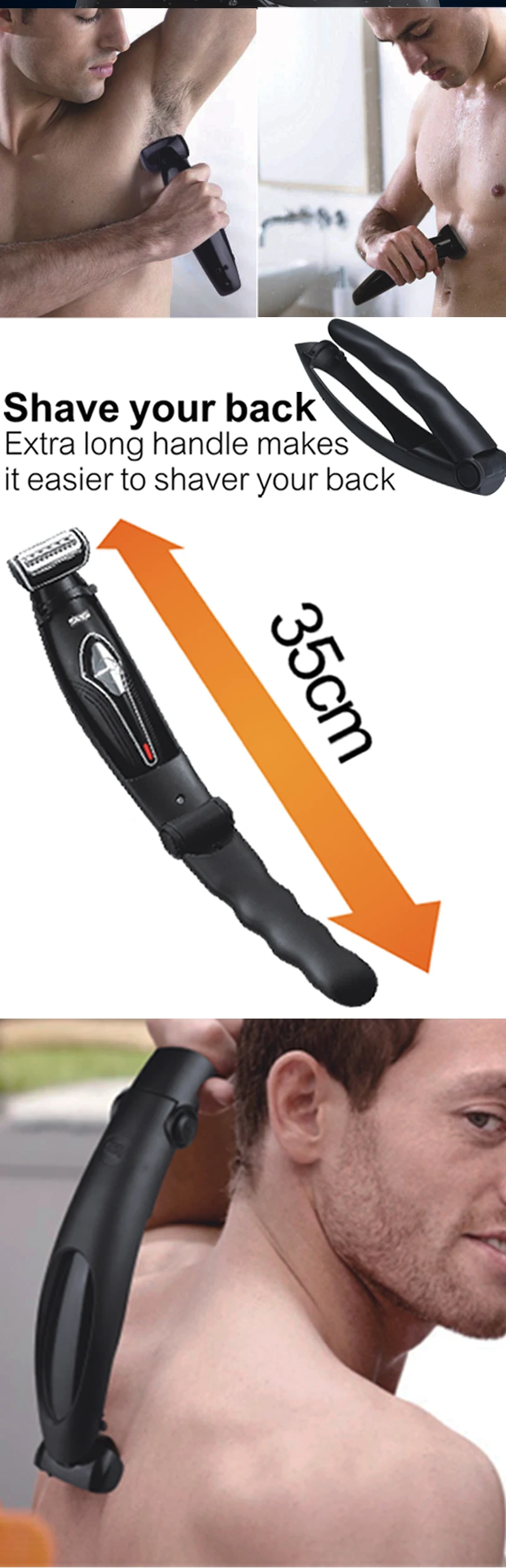 DSP бытовой мужской перезаряжаемый триммер для волос на теле, эпилятор, бритва, профессиональная Растяжимая эпиляция 100-240 В