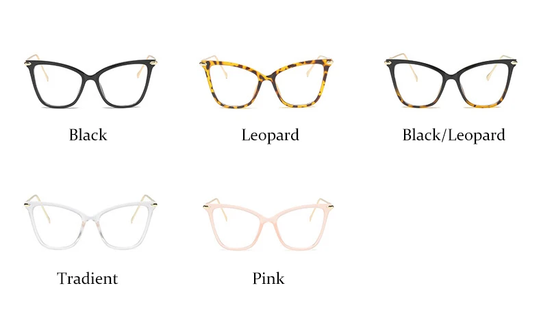 Женская оправа для очков, прозрачные оптические очки кошачий глаз, Женская Металлическая оправа, Модные прозрачные очки, черная оправа для очков